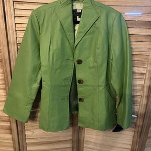 Terry Lewis Green Leather Jacket